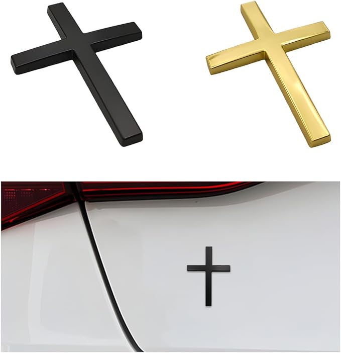 Buy One Get One Free!✝️ Metal Jesus Christ Cross Badge Stickers