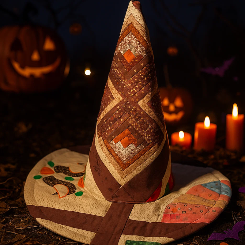 🎃 Patchwork Witch Hat Sewing Pattern