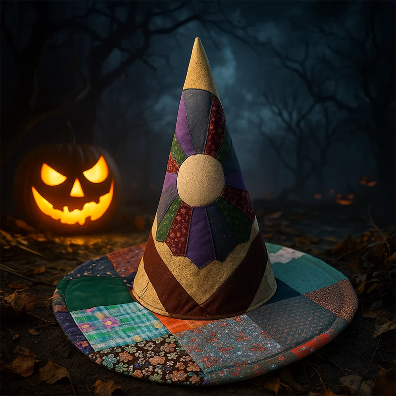 🎃 Patchwork Witch Hat Sewing Pattern