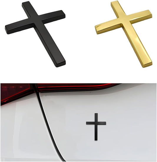 Buy One Get One Free!✝️ Metal Jesus Christ Cross Badge Stickers