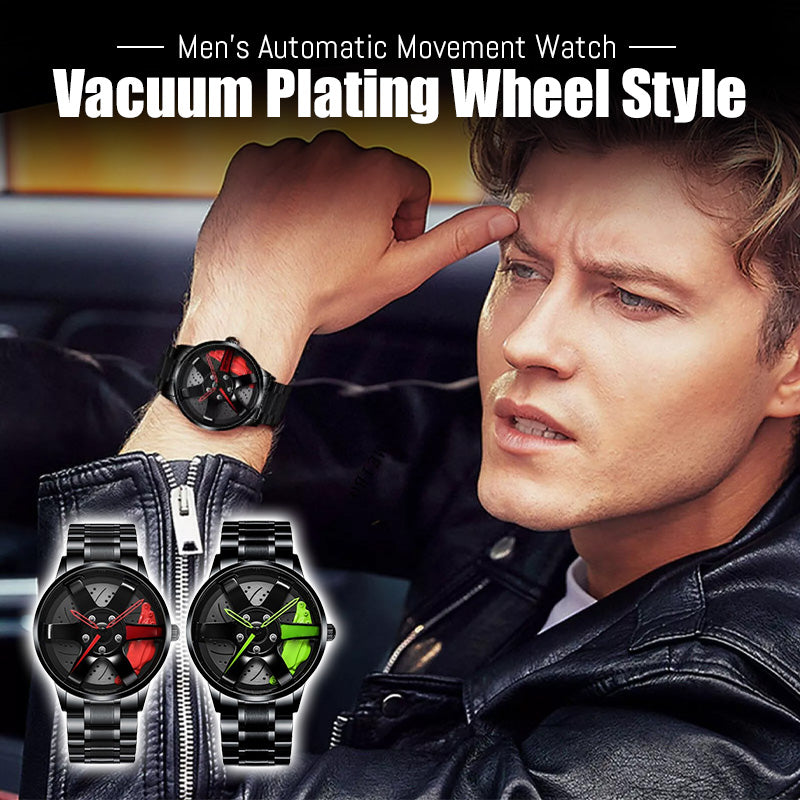 Men's Automatic Movement Watch Vacuum Plating Wheel Style