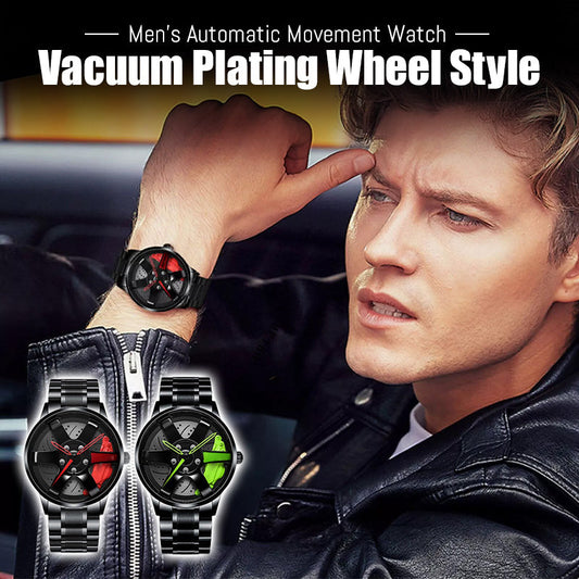 Men's Automatic Movement Watch Vacuum Plating Wheel Style
