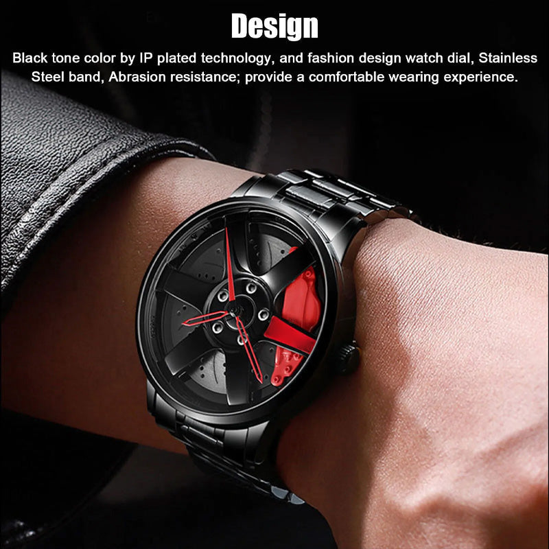 Men's Automatic Movement Watch Vacuum Plating Wheel Style