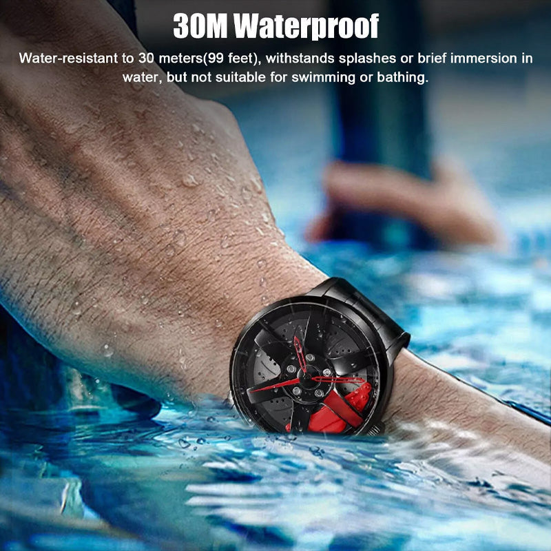 Men's Automatic Movement Watch Vacuum Plating Wheel Style