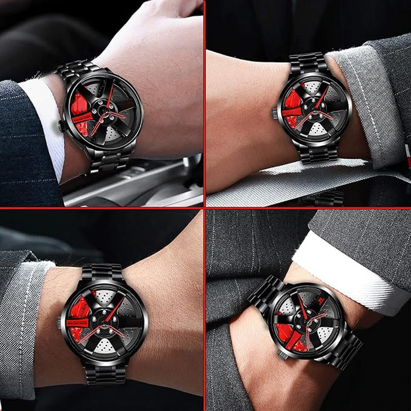 Men's Automatic Movement Watch Vacuum Plating Wheel Style