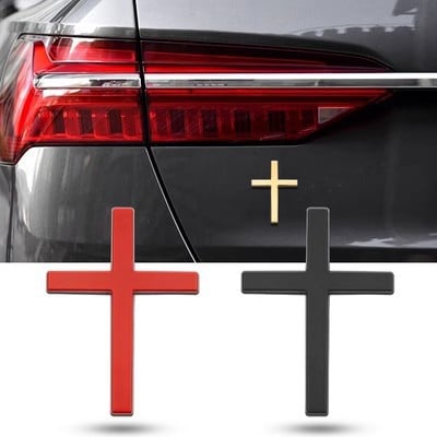 Buy One Get One Free!✝️ Metal Jesus Christ Cross Badge Stickers