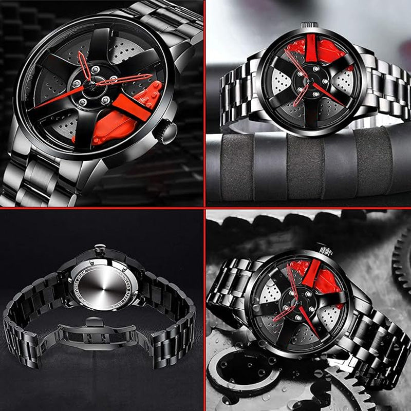 Men's Automatic Movement Watch Vacuum Plating Wheel Style