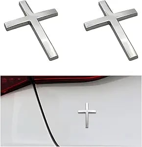 Buy One Get One Free!✝️ Metal Jesus Christ Cross Badge Stickers