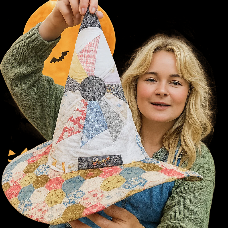 🎃 Patchwork Witch Hat Sewing Pattern