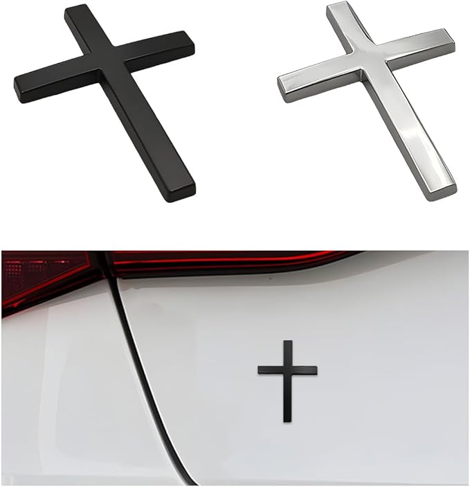 Buy One Get One Free!✝️ Metal Jesus Christ Cross Badge Stickers