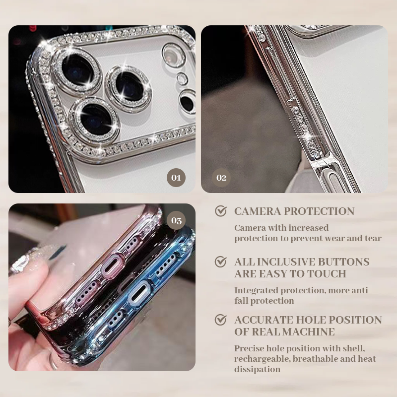 📱  iPhone 17 Pro Max Crystal Phone Case