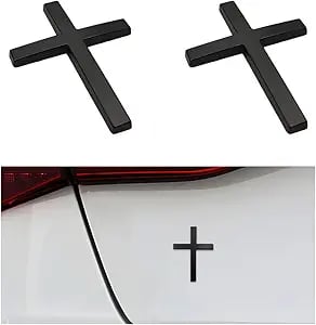 Buy One Get One Free!✝️ Metal Jesus Christ Cross Badge Stickers