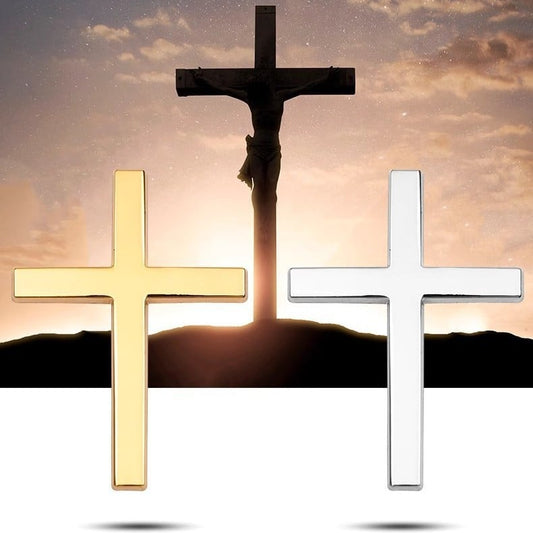Buy One Get One Free!✝️ Metal Jesus Christ Cross Badge Stickers