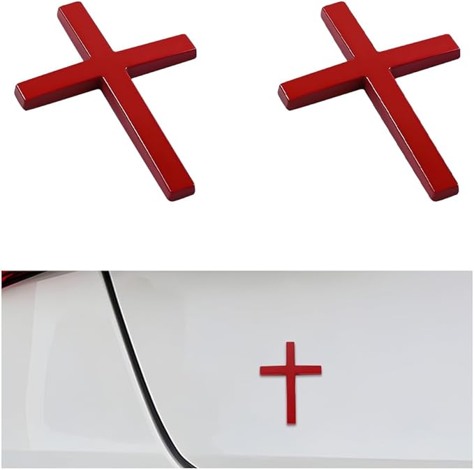 Buy One Get One Free!✝️ Metal Jesus Christ Cross Badge Stickers